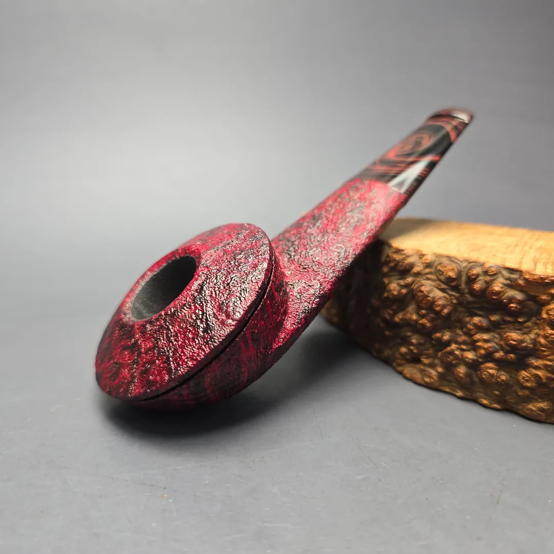 Eclesias Pipes Contrast Sandblasted Eskimo Handmade Briar Pipe, New - Image 2