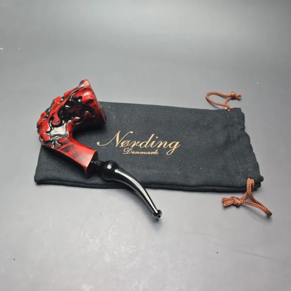 Nording Fantasy Partially Rusticated Freehand Estate Briar Pipe, Unsmoked - Image 4