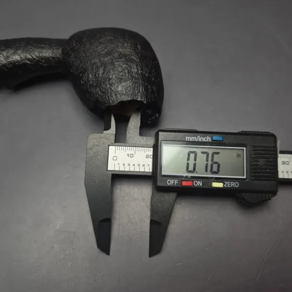 Peter Toth Black Sandblasted Panel Blowfish Handmade Briar Pipe, New - Image 12
