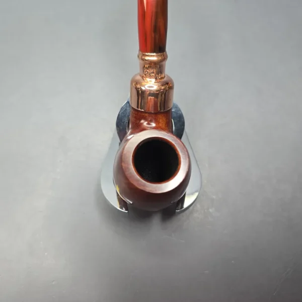 Peterson 2024 Christmas Pipe 221 Smooth Bent Billiard w/ Copper Estate Briar Pipe, Unsmoked - Image 6