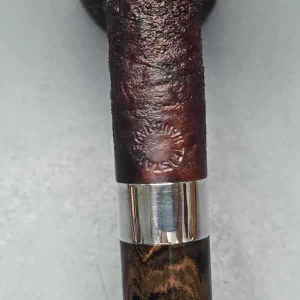 Pipe Tristan Magnum Sandblasted LC w/ Silver Handmade Briar Pipe, New - Image 11