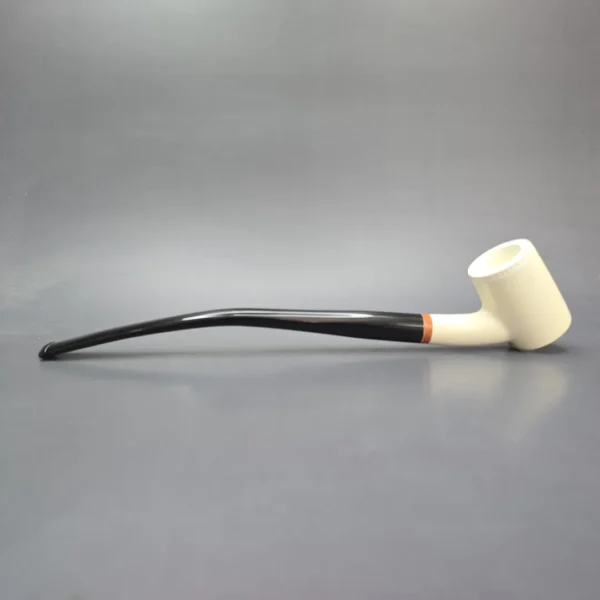 MBSD Meerschaum Deluxe Churchwarden Poker Block Meerschaum Pipe, Briar-Mortise, New - Image 4
