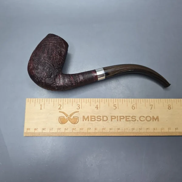 Pipe Tristan Magnum Sandblasted LC w/ Silver Handmade Briar Pipe, New - Image 12