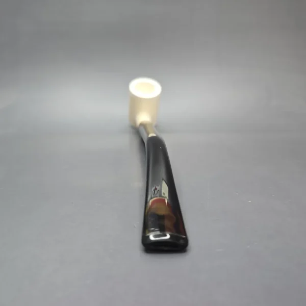 MBSD Meerschaum Deluxe Churchwarden Poker Block Meerschaum Pipe, Briar-Mortise, New - Image 5