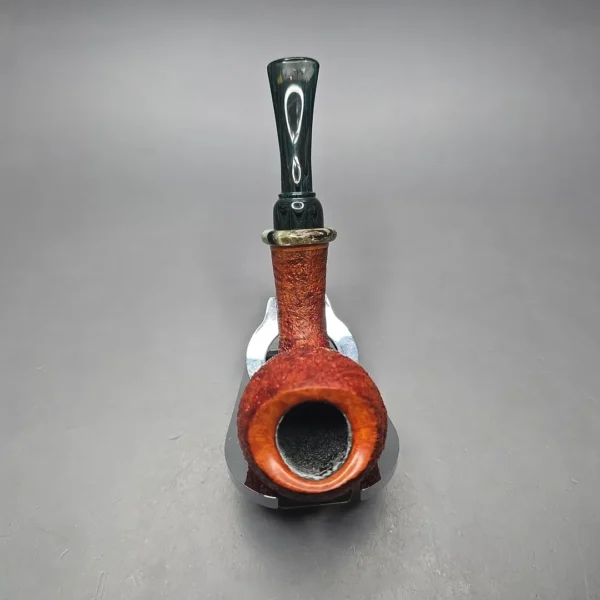 Papa Bear's Pipes by Tim Beaumont Sandblasted Egg w/ Mammoth Handmade Briar Pipe, New - Image 9