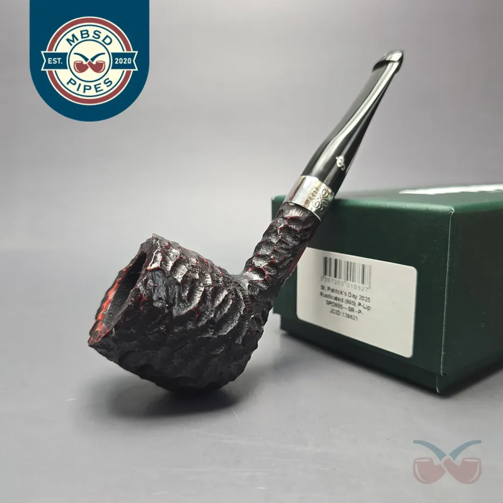Peterson 2025 St Patrick's Day 2025 605 Rusticated Pot with Silver (Unsmoked Estate)