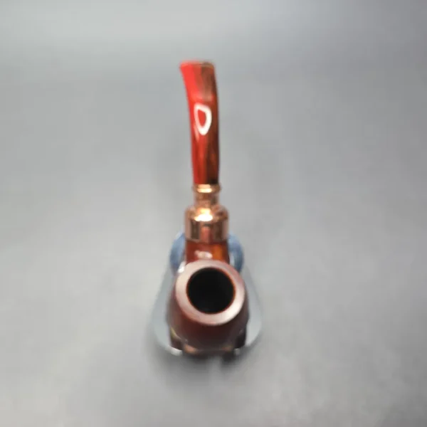 Peterson 2024 Christmas Pipe 221 Smooth Bent Billiard w/ Copper Estate Briar Pipe, Unsmoked - Image 8