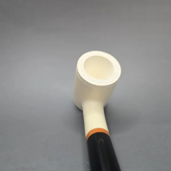 MBSD Meerschaum Deluxe Churchwarden Poker Block Meerschaum Pipe, Briar-Mortise, New - Image 6