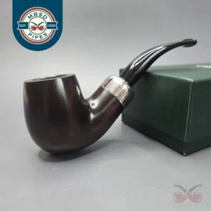 Peterson Army Filter XL90 Smooth Bent Billiard w/ Nickel Briar Pipe, New, 9mm