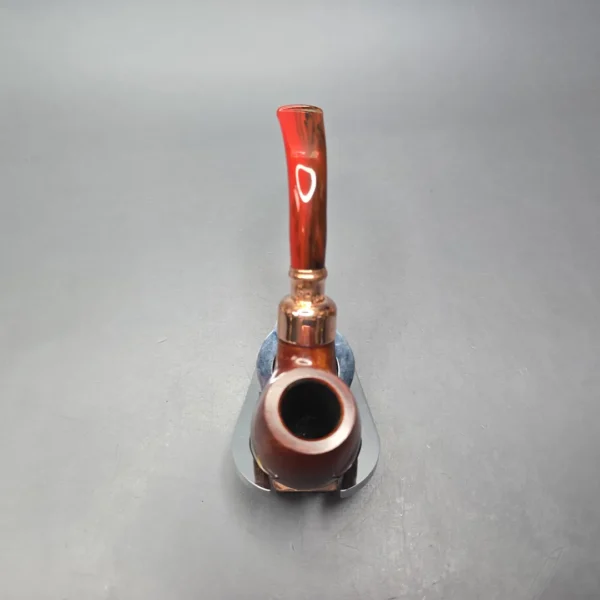 Peterson 2024 Christmas Pipe 221 Smooth Bent Billiard w/ Copper Estate Briar Pipe, Unsmoked - Image 9