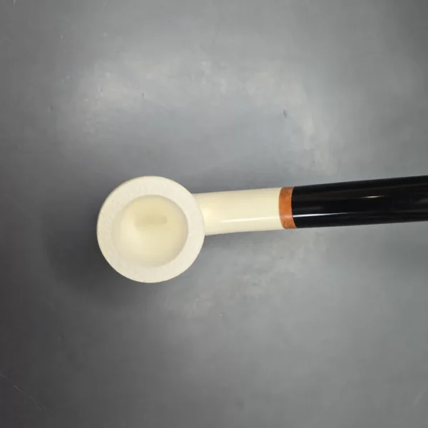 MBSD Meerschaum Deluxe Churchwarden Poker Block Meerschaum Pipe, Briar-Mortise, New - Image 7