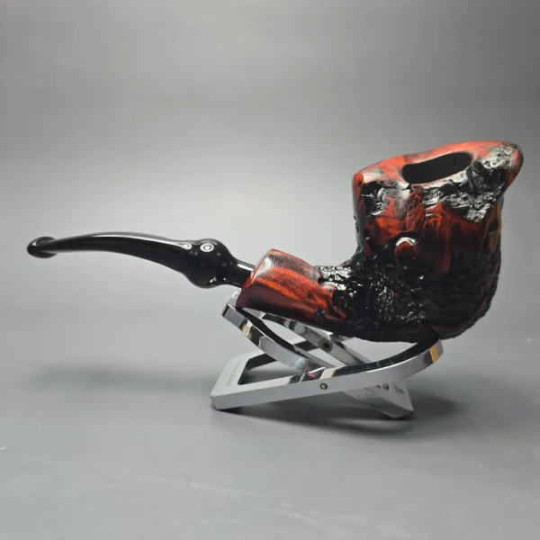 Nording Moss Partially Rusticated Freehand Estate Briar Pipe, Unsmoked - Image 4