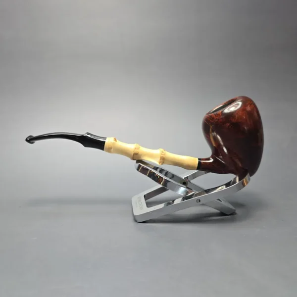 MBSD Briars Modern Masters 1 Smooth Peewit w/ Bamboo Handmade Briar Pipe, New - Image 4