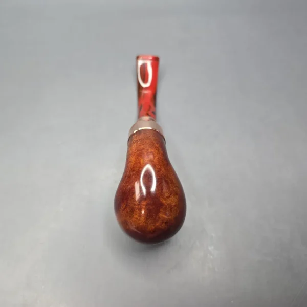 Peterson 2024 Christmas Pipe 221 Smooth Bent Billiard w/ Copper Estate Briar Pipe, Unsmoked - Image 10