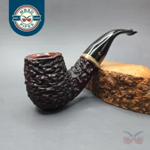 Peterson Emerald XL90 Rusticated Bent Billiard Estate Briar Pipe, Irish Estates