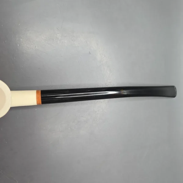 MBSD Meerschaum Deluxe Churchwarden Poker Block Meerschaum Pipe, Briar-Mortise, New - Image 8
