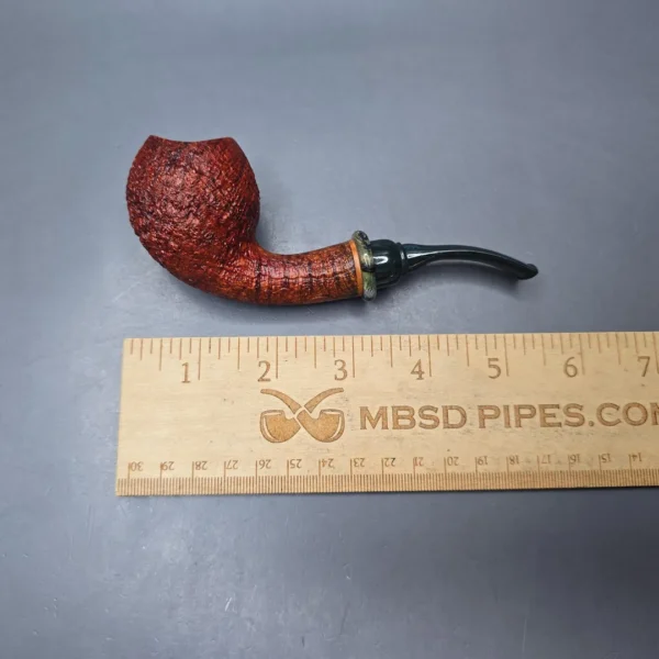 Papa Bear's Pipes by Tim Beaumont Sandblasted Egg w/ Mammoth Handmade Briar Pipe, New - Image 12