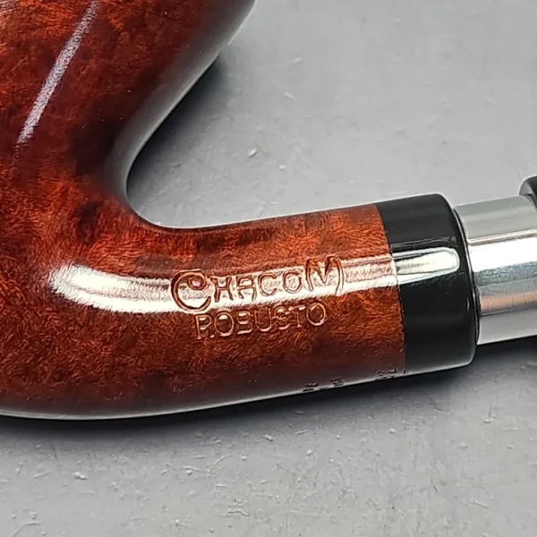 Chacom Robusto 192 Smooth Dublin w/ Nickel Estate Briar Pipe, Unsmoked, 9mm - Image 11