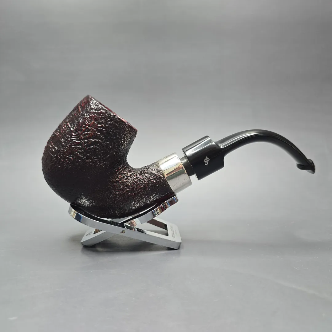 Peterson House Pipe Sandblasted Oom Paul with Silver (New) - Image 2