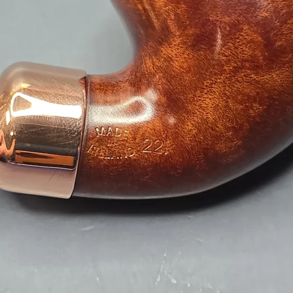 Peterson 2024 Christmas Pipe 221 Smooth Bent Billiard w/ Copper Estate Briar Pipe, Unsmoked - Image 12