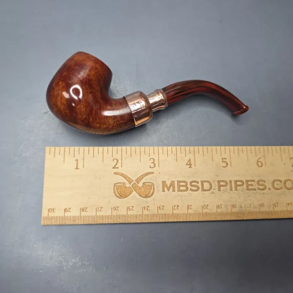 Peterson 2024 Christmas Pipe 221 Smooth Bent Billiard w/ Copper Estate Briar Pipe, Unsmoked - Image 13
