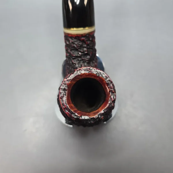 Peterson Emerald XL90 Rusticated Bent Billiard Estate Briar Pipe, Irish Estates - Image 7