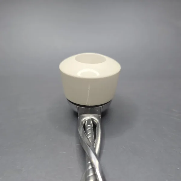 Falcon Shillelagh Chrome w/ MBSD Meerschaum Dublin Block Meerschaum Bowl Pipe, New - Image 6