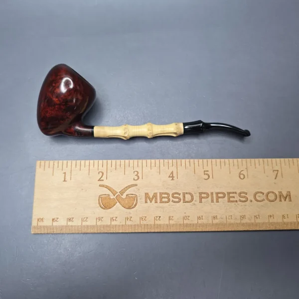 MBSD Briars Modern Masters 1 Smooth Peewit w/ Bamboo Handmade Briar Pipe, New - Image 12