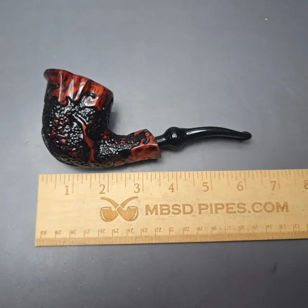 Nording Moss Partially Rusticated Freehand Estate Briar Pipe, Unsmoked - Image 11