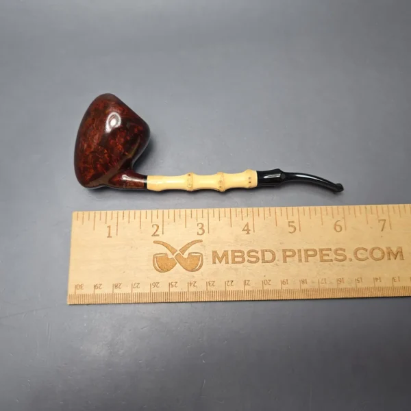 MBSD Briars Modern Masters 1 Smooth Peewit w/ Bamboo Handmade Briar Pipe, New - Image 12