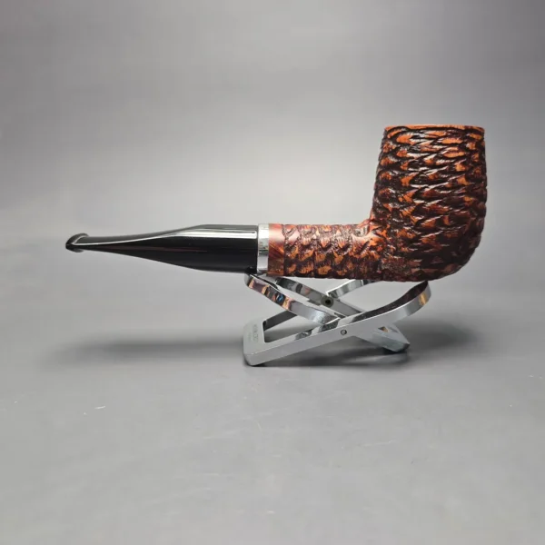 Chacom Rustic 1201 Rusticated Billiard Estate Briar Pipe, Unsmoked - Image 5