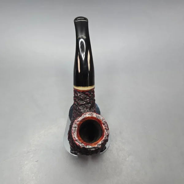 Peterson Emerald XL90 Rusticated Bent Billiard Estate Briar Pipe, Irish Estates - Image 9