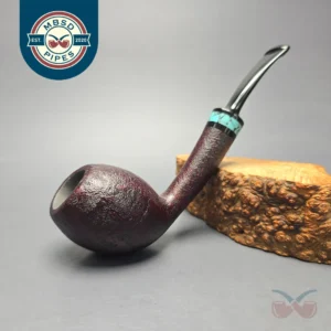 Eclesias Pipes "Moonblast" Sandblasted Egg Handmade Briar Pipe, New