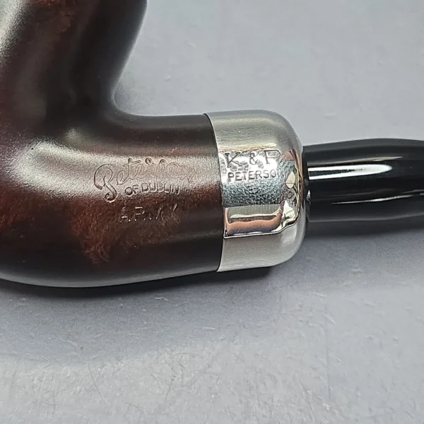 Peterson Army Filter XL90 Smooth Bent Billiard w/ Nickel Briar Pipe, New, 9mm - Image 11