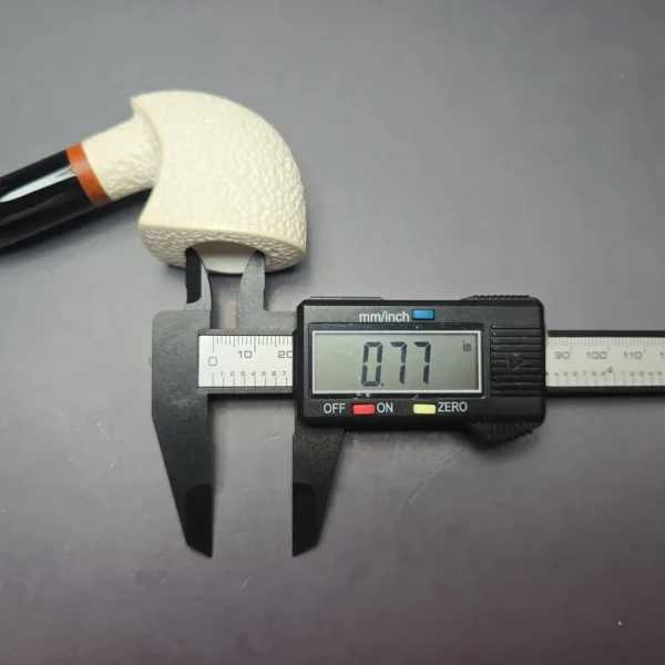 MBSD Meerschaum Deluxe Rusticated Pickaxe Block Meerschaum Pipe, Briar-Mortise, New - Image 12