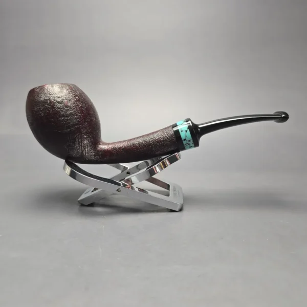 Eclesias Pipes "Moonblast" Sandblasted Egg Handmade Briar Pipe, New - Image 13