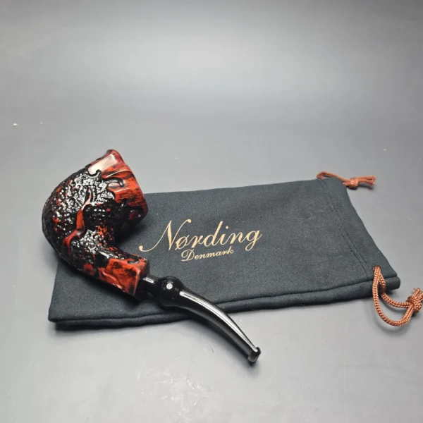 Nording Moss Partially Rusticated Freehand Estate Briar Pipe, Unsmoked - Image 14