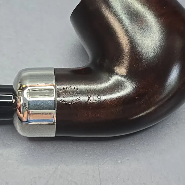 Peterson Army Filter XL90 Smooth Bent Billiard w/ Nickel Briar Pipe, New, 9mm - Image 12