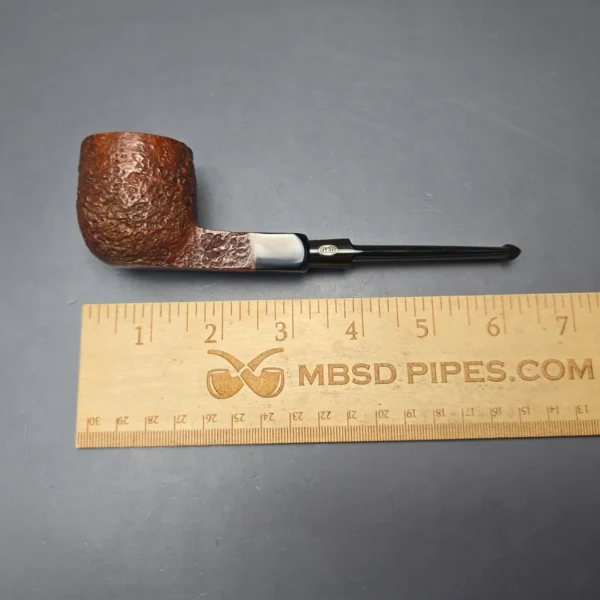 GBD Pre-1980s Militaire 9488 Sandblasted Paneled Pot w/ Vulcanite Estate Briar Pipe, English Estates - Image 12