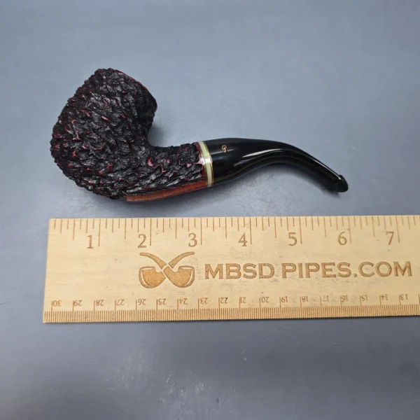 Peterson Emerald XL90 Rusticated Bent Billiard Estate Briar Pipe, Irish Estates - Image 12