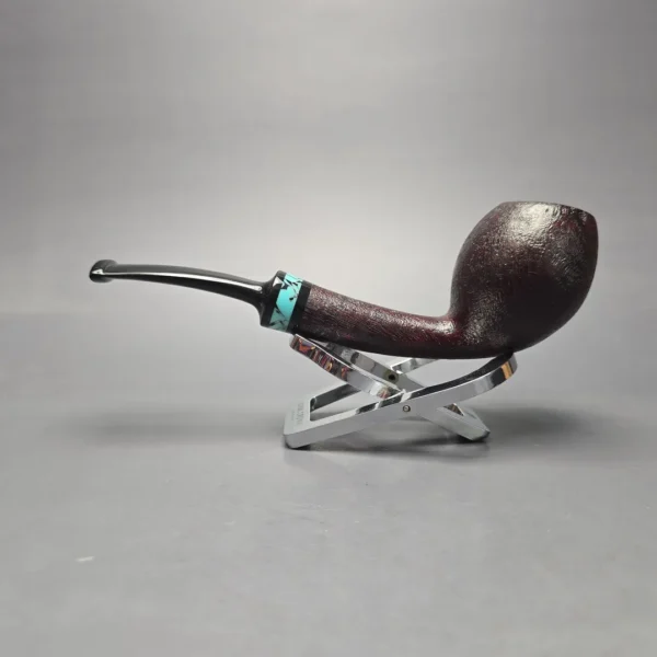 Eclesias Pipes "Moonblast" Sandblasted Egg Handmade Briar Pipe, New - Image 11