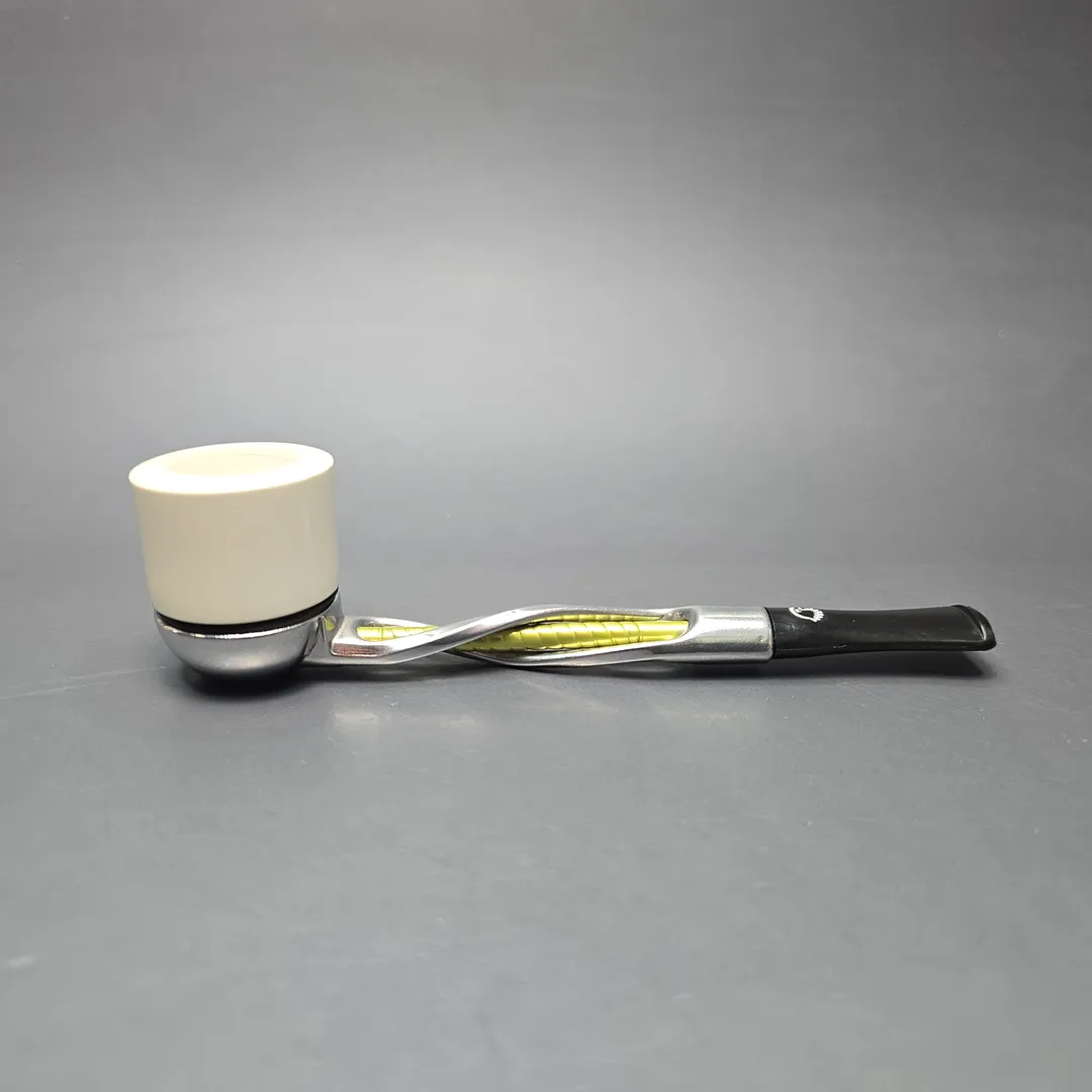 Falcon Shillelagh Green w/ MBSD Meerschaum Pot Block Meerschaum Bowl Pipe, New - Image 2
