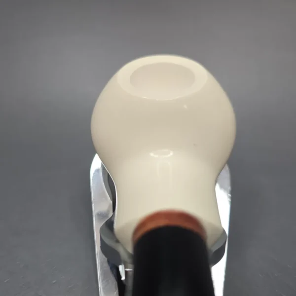 MBSD Meerschaum Deluxe Smooth Author Block Meerschaum Pipe, Briar-Mortise, New - Image 7