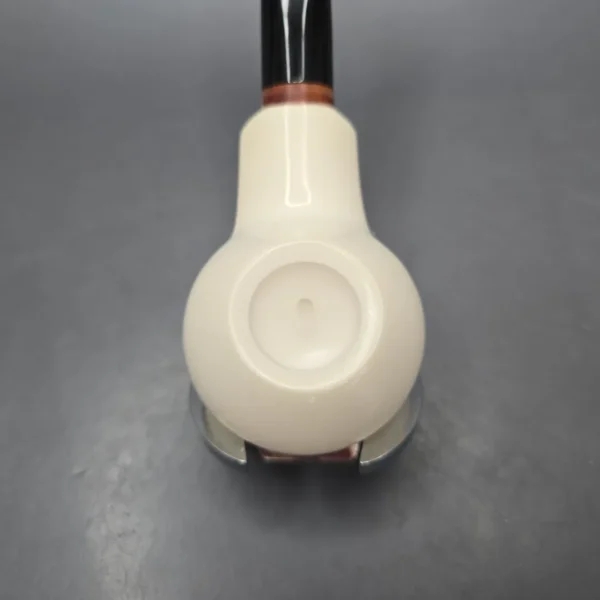 MBSD Meerschaum Deluxe Smooth Author Block Meerschaum Pipe, Briar-Mortise, New - Image 8