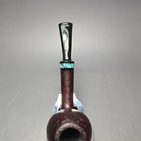 Eclesias Pipes "Moonblast" Sandblasted Egg Handmade Briar Pipe, New - Image 8