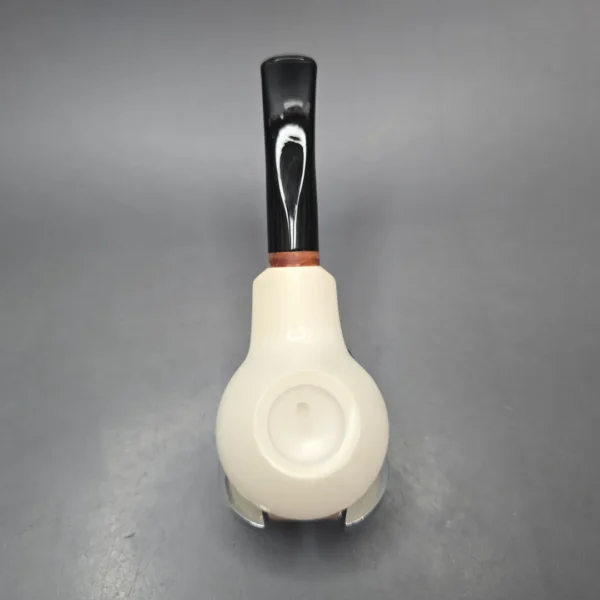 MBSD Meerschaum Deluxe Smooth Author Block Meerschaum Pipe, Briar-Mortise, New - Image 10