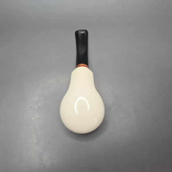 MBSD Meerschaum Deluxe Smooth Author Block Meerschaum Pipe, Briar-Mortise, New - Image 11
