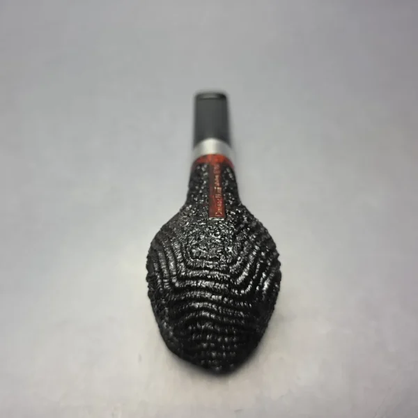 Walt Cannoy Cardinal House Morton Partially Rusticated Billiard w/ Silver Handmade Briar Pipe, New - Image 9