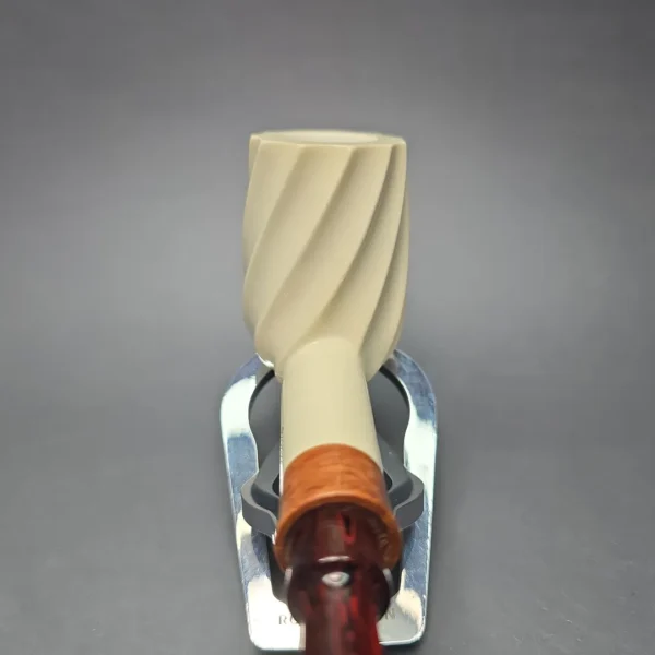 MBSD Meerschaum Premier by Bay Pipes Spiral Lovat w/ Case & Tamper Block Meerschaum Pipe, New - Image 8