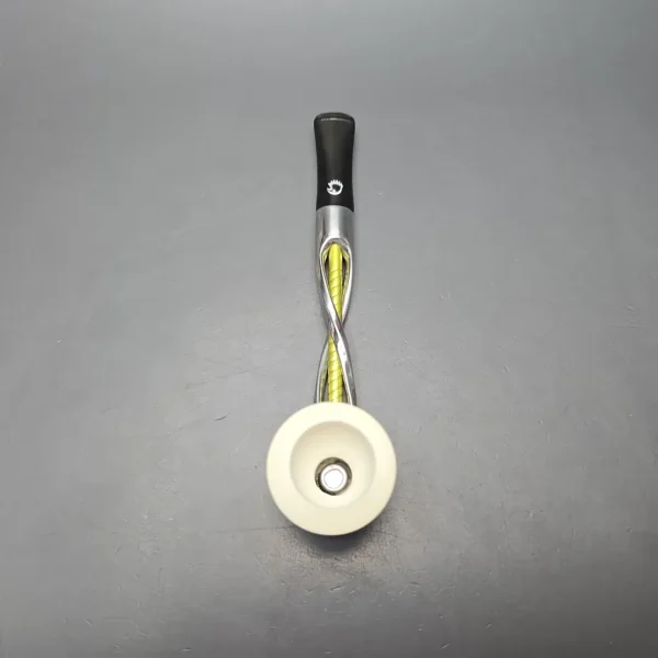 Falcon Shillelagh Green w/ MBSD Meerschaum Pot Block Meerschaum Bowl Pipe, New - Image 9